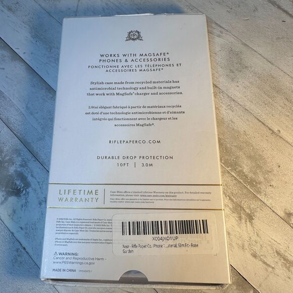 iPhone 14 Pro Max Slim Case by Rifle Paper Co., Rose Garden:‎ NWT in box - Picture 4 of 10